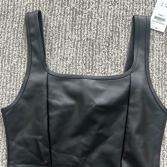 NWT Abercrombie & Fitch Leather Bodysuit - Picture 2 of 5
